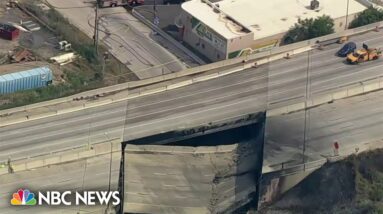 Explosion destroys section of I-95 in Philadelphia
