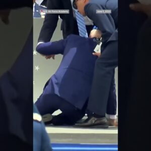 President #Biden falls during U.S. #AirForceAcademy #graduation
