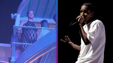 Rihanna VIBES OUT to A$AP Rocky's Performance