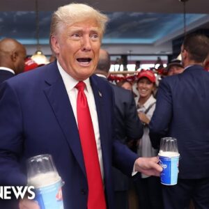 ‘What the hell is a Blizzard’: Trump visits Iowa Dairy Queen during campaign stop
