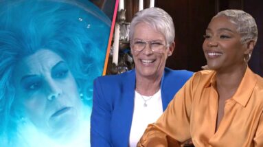 How Jamie Lee Curtis Filmed The Haunted Mansion Inside a Crystal Ball (Exclusive)