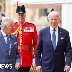 Biden attends welcome ceremony with King Charles at Windsor Castle