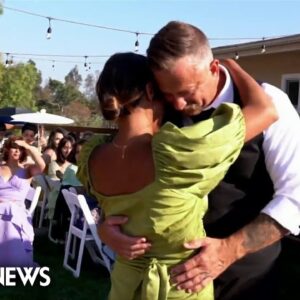 Bride surprises parents at her wedding with emotional first dance