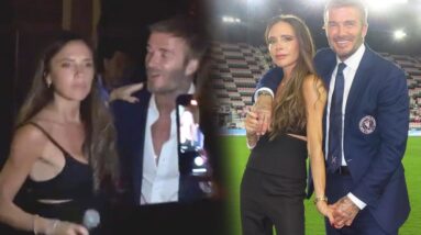 Victoria Beckham Belts Out SPICE GIRLS Hit Song Alongside Hubby David