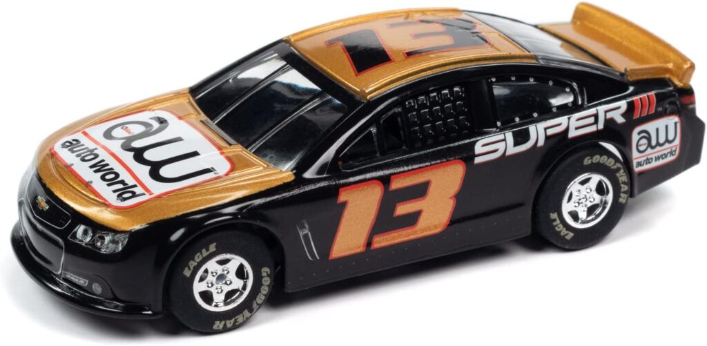 Auto World Super III 2015 Chevy SS Stock Car (Black/Gold) HO Scale Slot Car Auto World Super III 2015 Chevy SS Stock Car (Black/Gold) HO Scale Slot Car