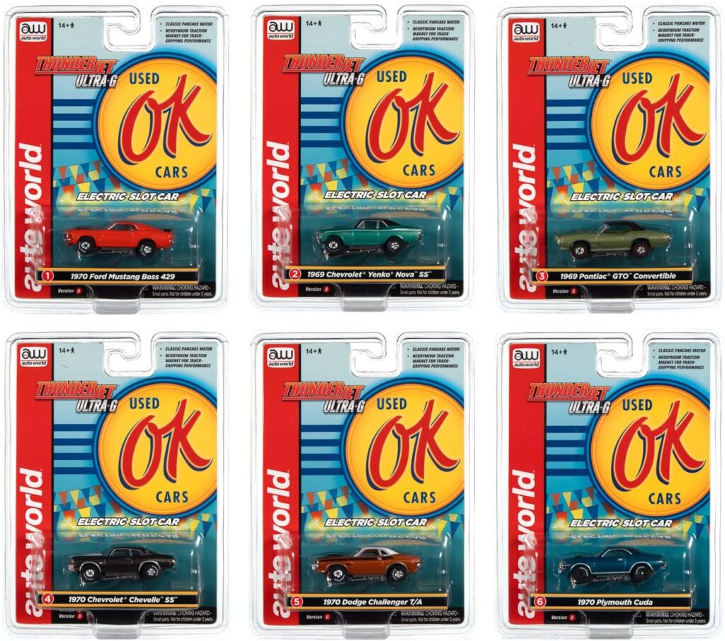 Auto World Thunderjet OK Used Cars 1969 Chevrolet Nova SS (Green) HO Scale Slot Car Auto World Thunderjet OK Used Cars 1969 Chevrolet Nova SS (Green) HO Scale Slot Car