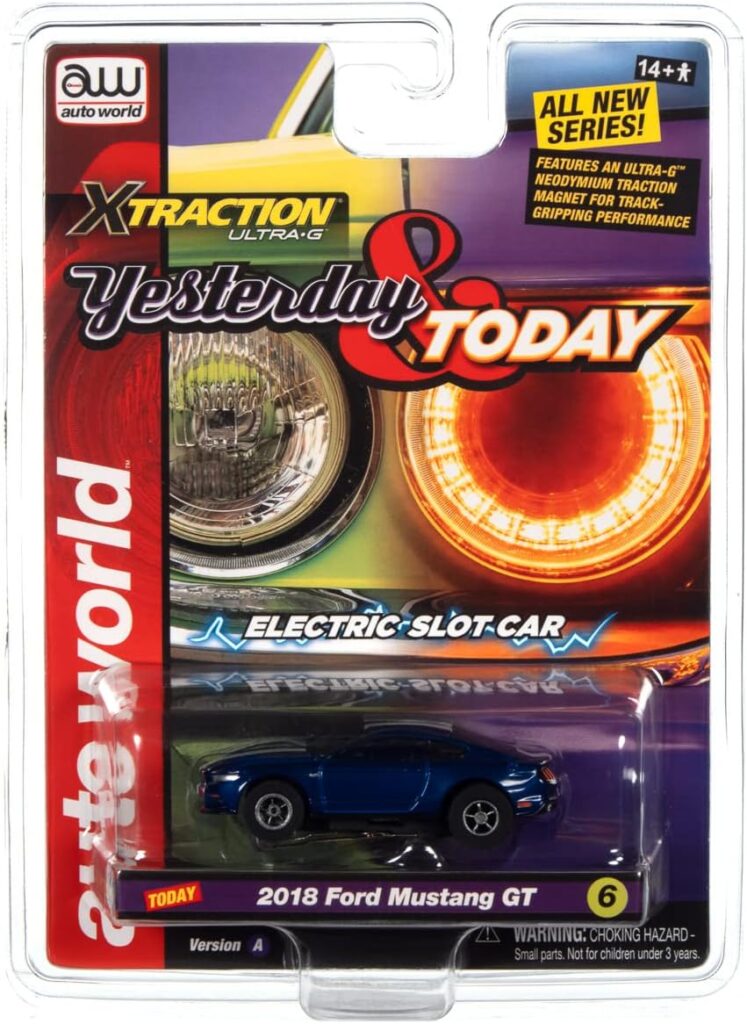 Auto World Xtraction 2018 Mustang GT (Blue) HO Scale Slot Car Auto World Xtraction 2018 Mustang GT (Blue) HO Scale Slot Car