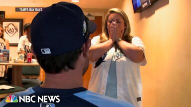 Ballpark CPR hero surprised with proposal while being honored