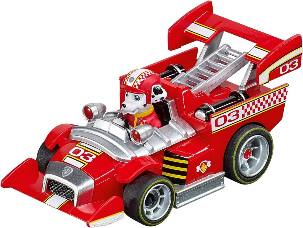 Carrera 64176 PAW Patrol Ready Race Rescue Marshall 1:43 Scale Analog Slot Car Racing Vehicle for Carrera GO!!! Slot Car Race Tracks