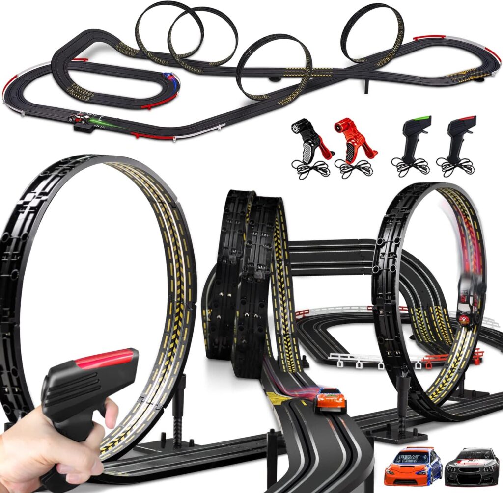 High-Speed Slot Car Race Track Playset, Deluxe Size Car Racing Games for Kids Electric Powered Super Loop Speedway with Two Cars for Dual Racing, Kids Toys for 6 7 8 9 10-16 Years Old Boys Gifts High-Speed Slot Car Race Track Playset, Deluxe Size Car Racing Games for Kids Electric Powered Super Loop Speedway with Two Cars for Dual Racing, Kids Toys for 6 7 8 9 10-16 Years Old Boys Gifts