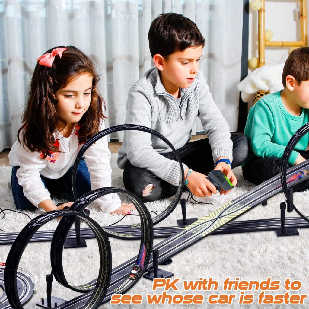 High-Speed Slot Car Race Track Playset, Deluxe Size Car Racing Games for Kids Electric Powered Super Loop Speedway with Two Cars for Dual Racing, Kids Toys for 6 7 8 9 10-16 Years Old Boys Gifts High-Speed Slot Car Race Track Playset, Deluxe Size Car Racing Games for Kids Electric Powered Super Loop Speedway with Two Cars for Dual Racing, Kids Toys for 6 7 8 9 10-16 Years Old Boys Gifts
