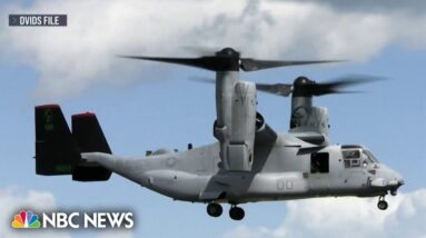 Military aircraft crashes during routine training exercise, killing 3 U.S. Marines