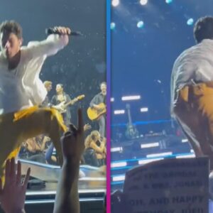 Nick Jonas Falls in a Hole on Stage!