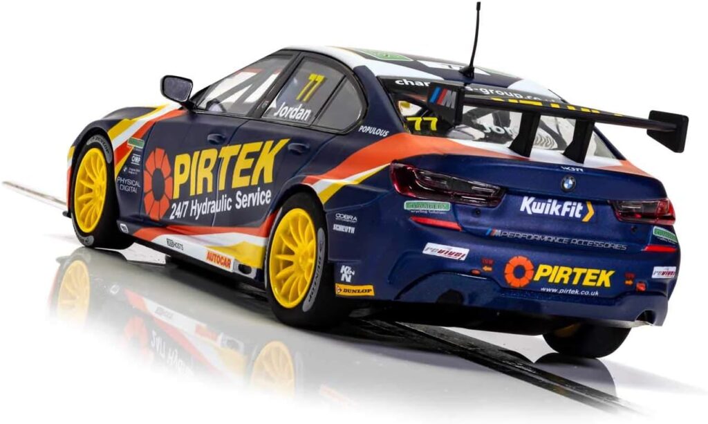 Scalextric BMW 330I M-Sport BTCC Pirtek 1:32 Slot Race Car C4194, Blue Yellow Scalextric BMW 330I M-Sport BTCC Pirtek 1:32 Slot Race Car C4194, Blue Yellow