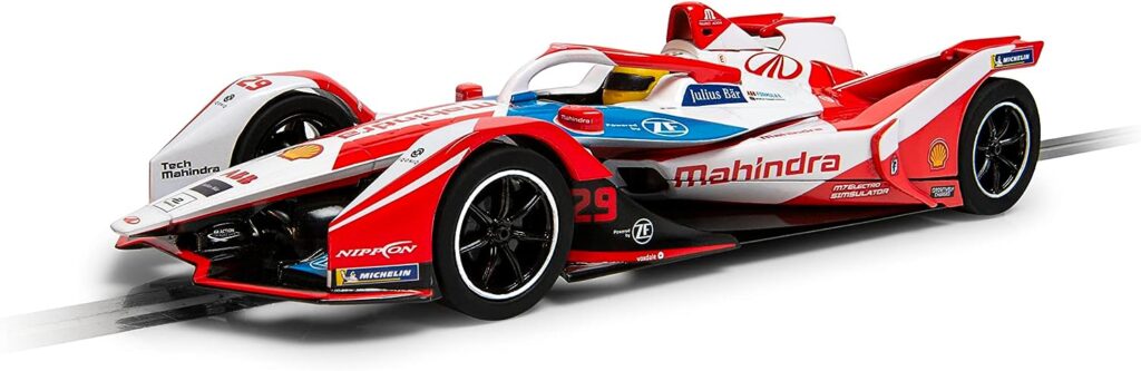 Scalextric Fomula E Spark SRT05e Mahindra Racing 1:32 Slot Race Car C4285, Red Gray Scalextric Fomula E Spark SRT05e Mahindra Racing 1:32 Slot Race Car C4285, Red Gray