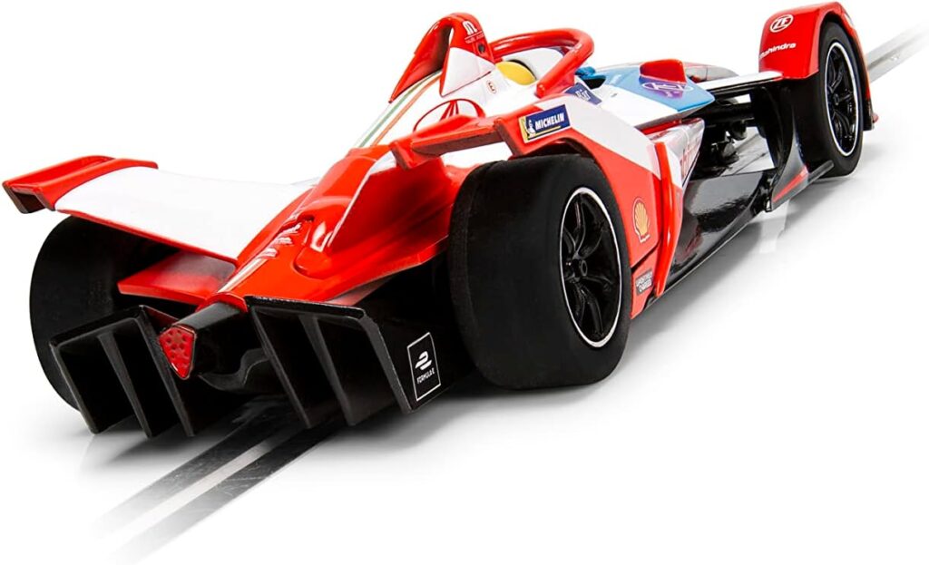 Scalextric Fomula E Spark SRT05e Mahindra Racing 1:32 Slot Race Car C4285, Red Gray Scalextric Fomula E Spark SRT05e Mahindra Racing 1:32 Slot Race Car C4285, Red Gray
