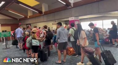 Thousands stranded in Maui airport as wildfires scorch island