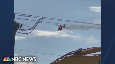 Video shows helicopter on fire prior to Florida crash