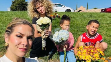 Allison Holker and Kids Visit tWitch's Gravesite