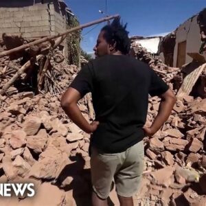 Moroccan man returns to find his childhood home was flattened by earthquake