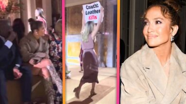 J.Lo and Anna Wintour Watch Protestors Crash NYFW