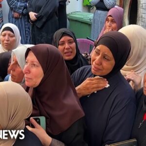 Palestinians hold funeral for two killed during Israeli military raid