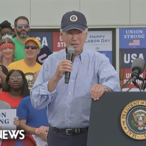 President Biden praises unions, slams Trump in Labor Day remarks