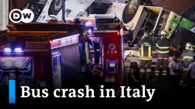 At least 21dead as tourist bus plugged off road in Italy | DW News