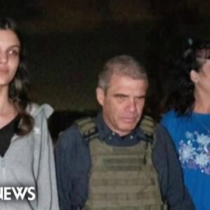 First image shows two American hostages released by Hamas
