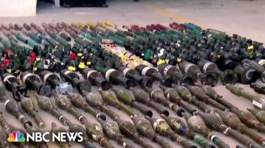 Rockets, mines among deadly arsenal recovered after Hamas attack on Israel