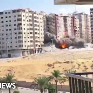 Video captures explosion as Israeli missile hits Gaza City