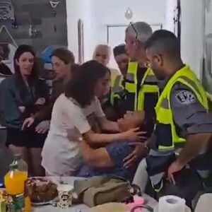 Video shows freed Israeli hostage being reunited with family