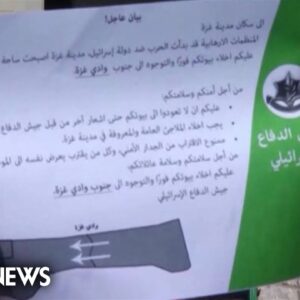 WATCH: Israel drops leaflets telling Gaza City residents to flee south