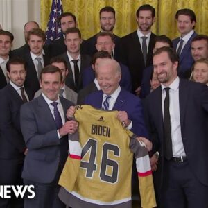 Biden celebrates Vegas Golden Knights’ Stanley Cup win at White House