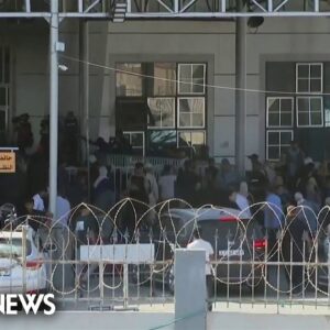 First evacuees make way out of Gaza across Rafah border crossing