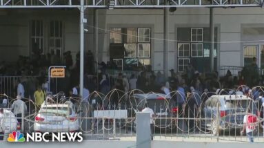 First evacuees make way out of Gaza across Rafah border crossing