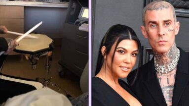 Travis Barker Drums to His and Kourtney Kardashian's Newborn Son's Heartbeat