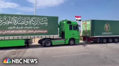 More humanitarian aid sent into Gaza from Egypt as many Americans remain trapped
