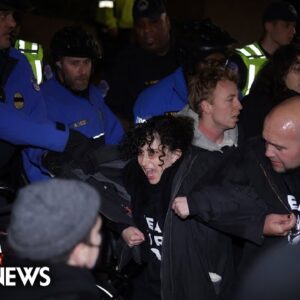 Pro-Palestinian demonstrators and Capitol Police clash near DNC headquarters