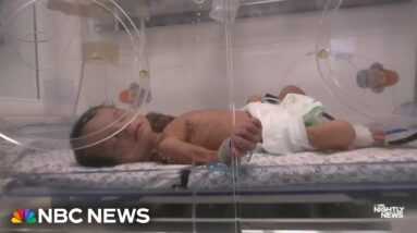 Premature baby evacuated from Gaza hospital reunited with family