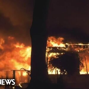 Thousands evacuate as wildfire burns in Southern California