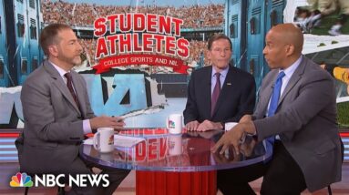 Senators Booker and Blumenthal push college athletes protections: ‘College sports is in crisis’