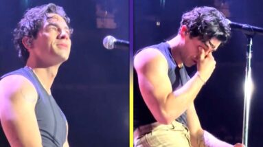 Joe Jonas Tears Up Singing Little Bird as Daughters Watch On