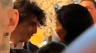 Timothée Chalamet Joins Kylie Jenner at Kardashian Christmas Party
