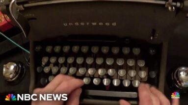 Typewriter orchestra making music in a different key