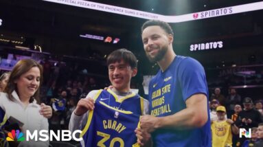 Arizona high school student who made inspiring half-court shot meets NBA star Steph Curry