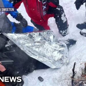 New video shows moments snowmobilers rescued man buried by avalanche in Utah