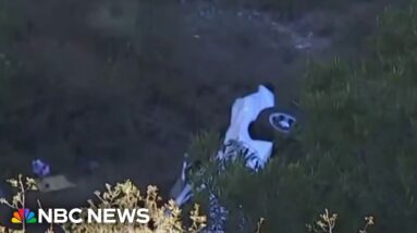 Video shows rescue of woman who was trapped in car down California cliff
