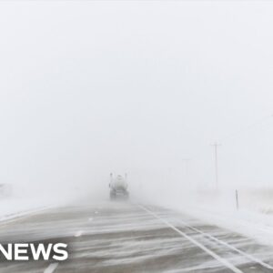 Drone video shows extreme winter weather in Iowa