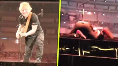 Ed Sheeran MASTERFULLY Recovers After FALLING on Stage